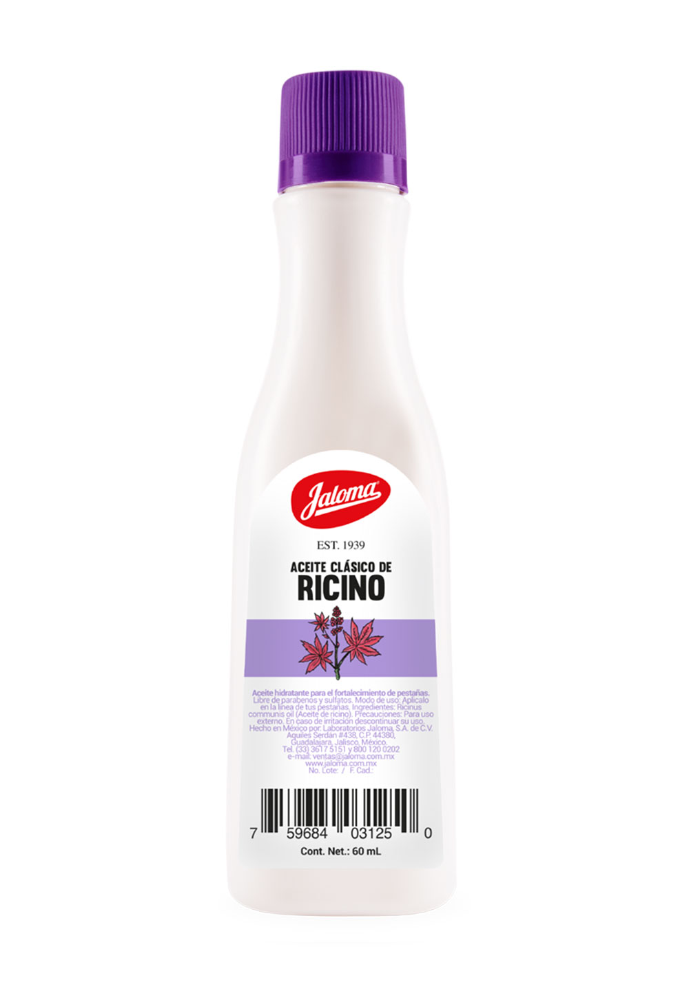 Aceite clásico de Ricino, 60 ml. – Jaloma