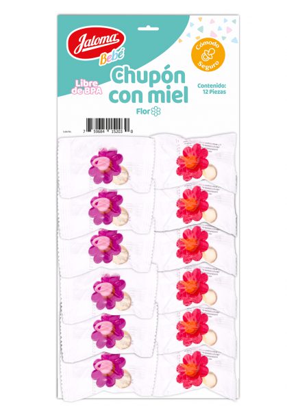 Chupón Cartera figura Flor, 12 piezas