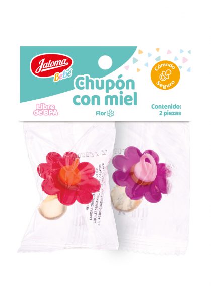 Chupón figura Flor, 2 piezas