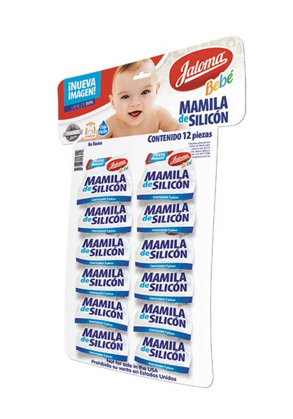 Mamila silicón vitrolero,12 piezas